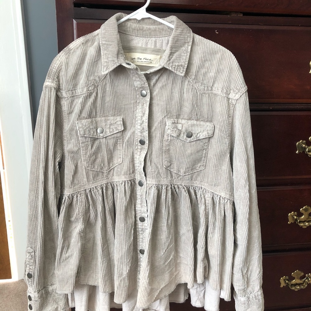 Free people Baby doll style Corduroy top